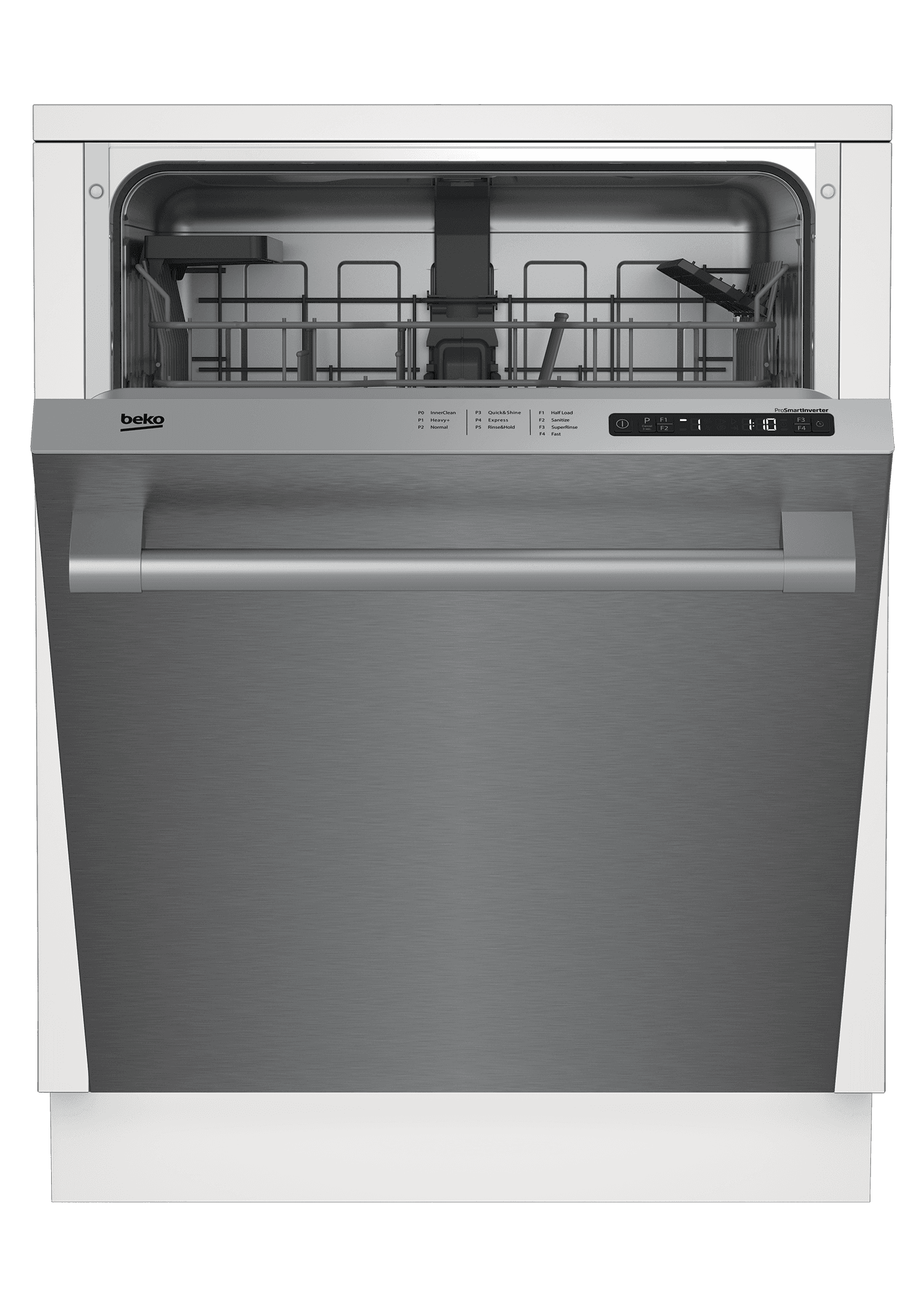 Beko DDT25401X Tall Tub Stainless Dishwasher, 14 Place Settings, 48 Dba, Top Control