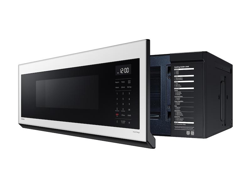 Samsung ME11CB751012 1.1 Cu. Ft. Bespoke Smart Slim Over-The-Range Microwave With 400 Cfm Hood Ventilation, Wi-Fi & Voice Control In White Glass