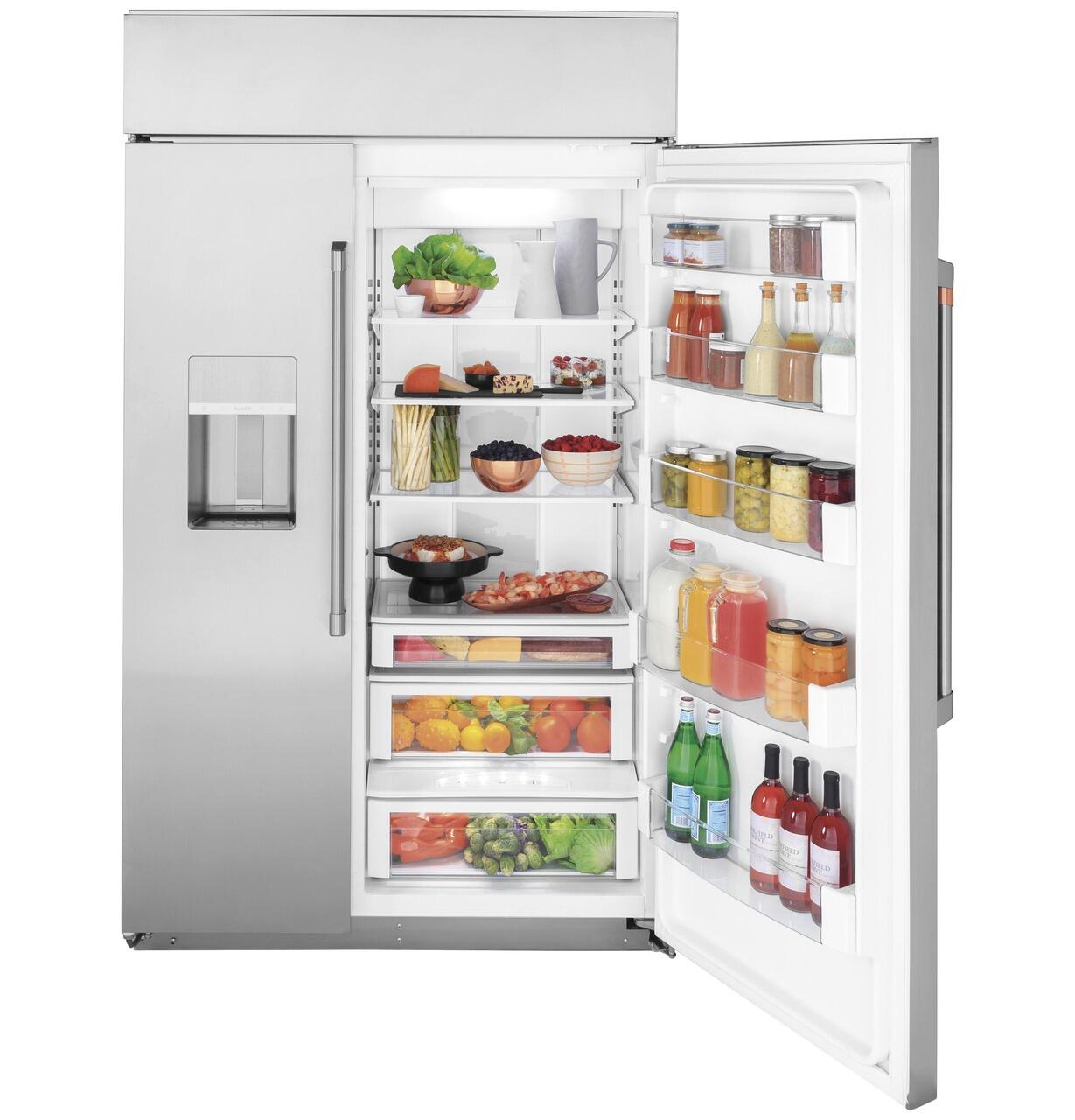 Cafe CSB48YP2RS1 Café™ 48" Smart Built-In Side-By-Side Refrigerator With Dispenser