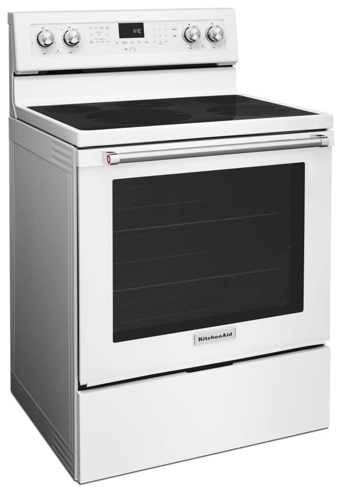 Kitchenaid KFEG500EWH 30-Inch 5-Element Electric Convection Range - White