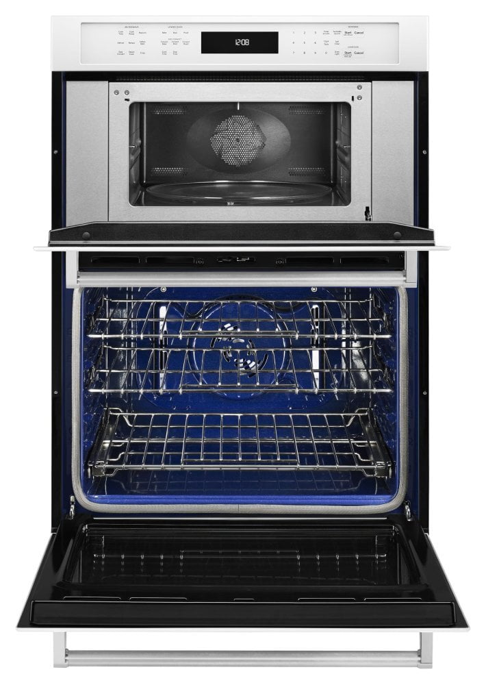 Kitchenaid KOCE507EWH 27" Combination Wall Oven With Even-Heat™ True Convection (Lower Oven) - White