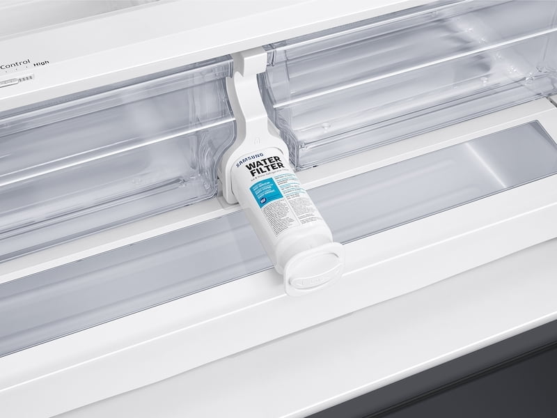 Samsung RF28T5101SG 28 Cu. Ft. Large Capacity 3-Door French Door Refrigerator With Internal Water Dispenser In Black Stainless Steel