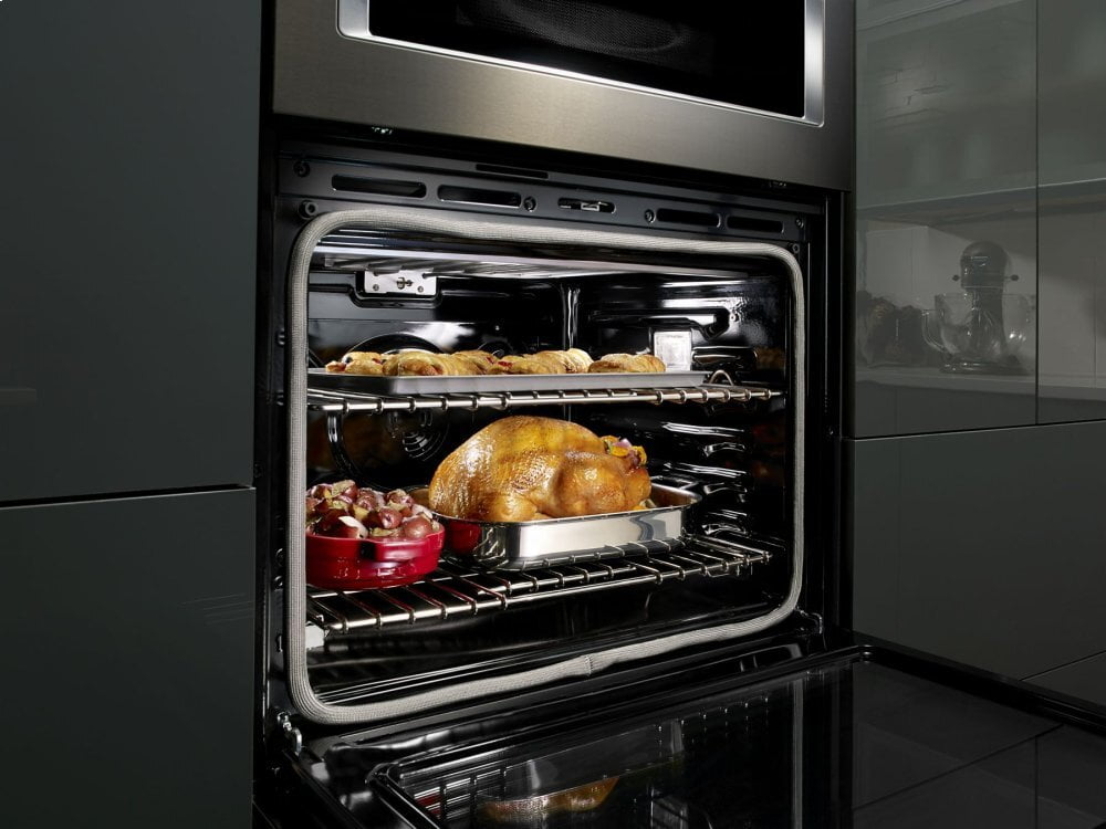 Kitchenaid KOCE500EBS 30" Combination Wall Oven With Even-Heat™ True Convection (Lower Oven) - Black Stainless Steel With Printshield™ Finish