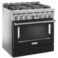 Kitchenaid KFGC506JBK Kitchenaid® 36'' Smart Commercial-Style Gas Range With 6 Burners - Imperial Black