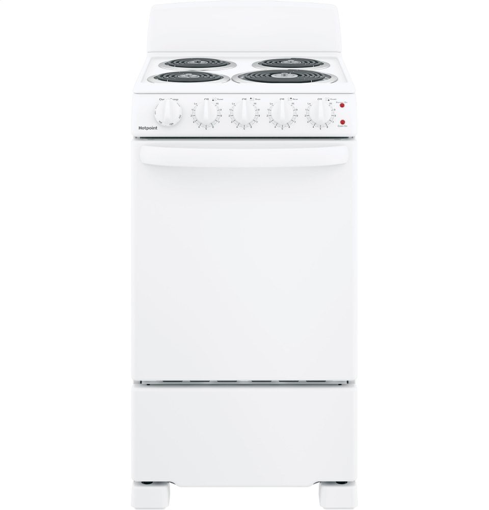 Hotpoint RAS200DMWW Hotpoint® 20" Electric Free-Standing Front-Control Electric Range