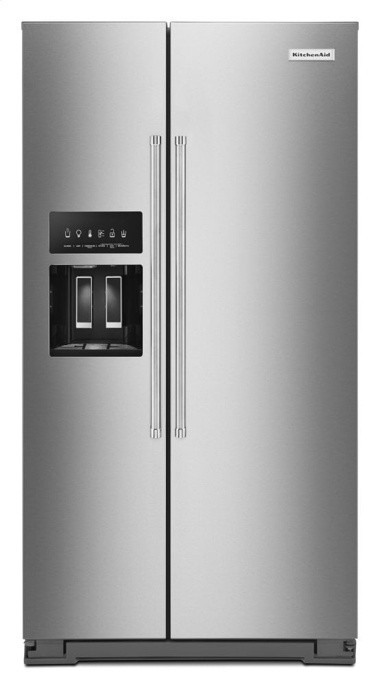 Kitchenaid KRSF705HPS 24.8 Cu Ft. Side-By-Side Refrigerator With Exterior Ice And Water And Printshield™ Finish - Stainless Steel With Printshield™ Finish