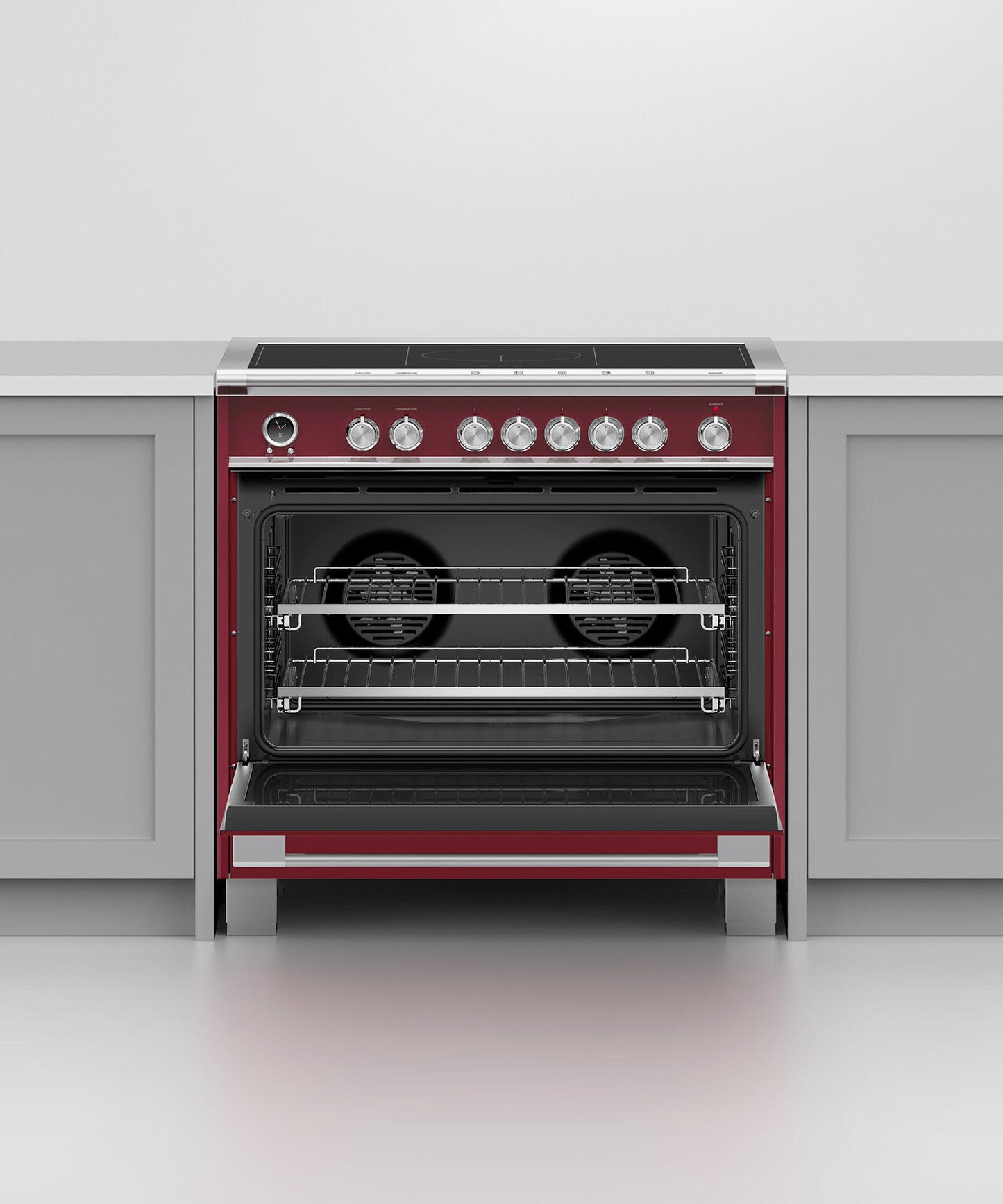 Fisher & Paykel OR36SCI6R1 Induction Range, 36", 5 Zones With Smartzone, Self-Cleaning