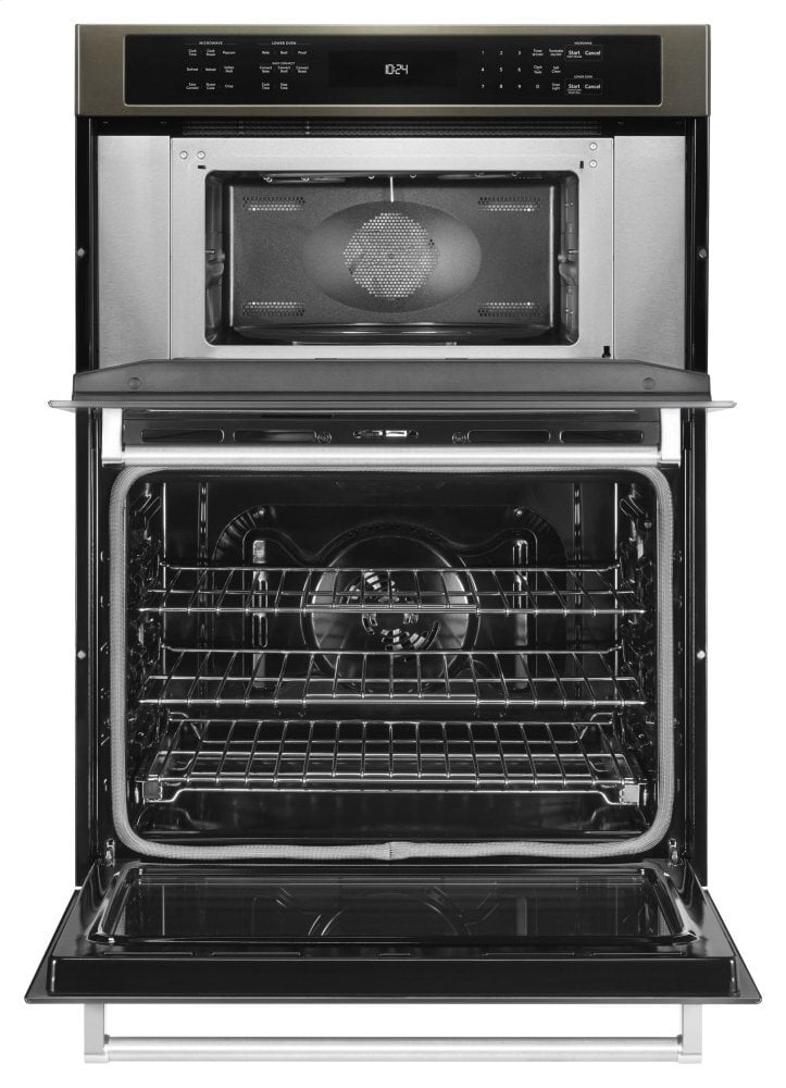 Kitchenaid KOCE500EBS 30" Combination Wall Oven With Even-Heat&#8482; True Convection (Lower Oven) - Black Stainless Steel With Printshield&#8482; Finish