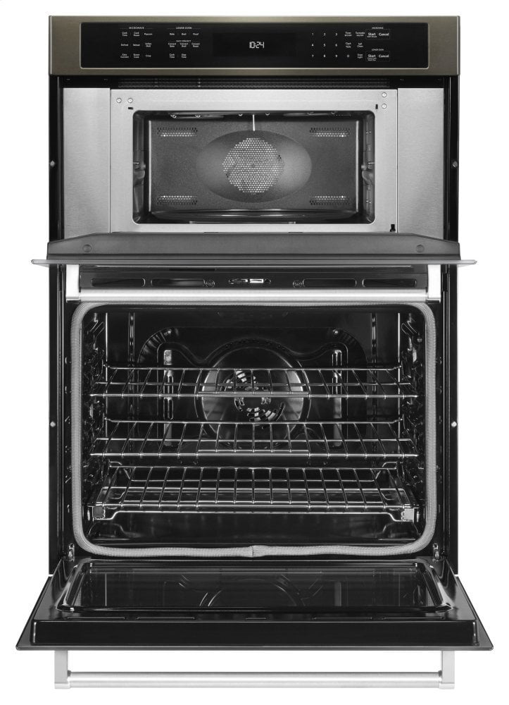 Kitchenaid KOCE500EBS 30" Combination Wall Oven With Even-Heat™ True Convection (Lower Oven) - Black Stainless Steel With Printshield™ Finish