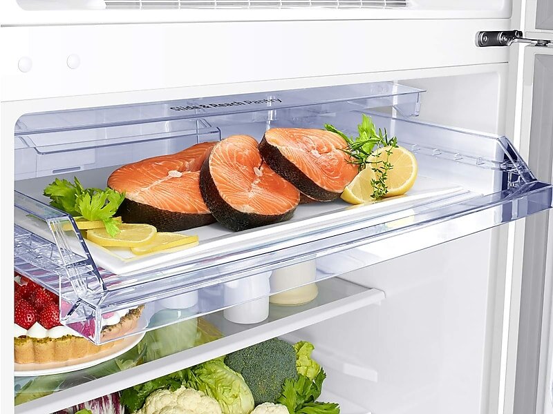 Samsung RT18M6213WW 18 Cu. Ft. Top Freezer Refrigerator With Flexzone™ In White