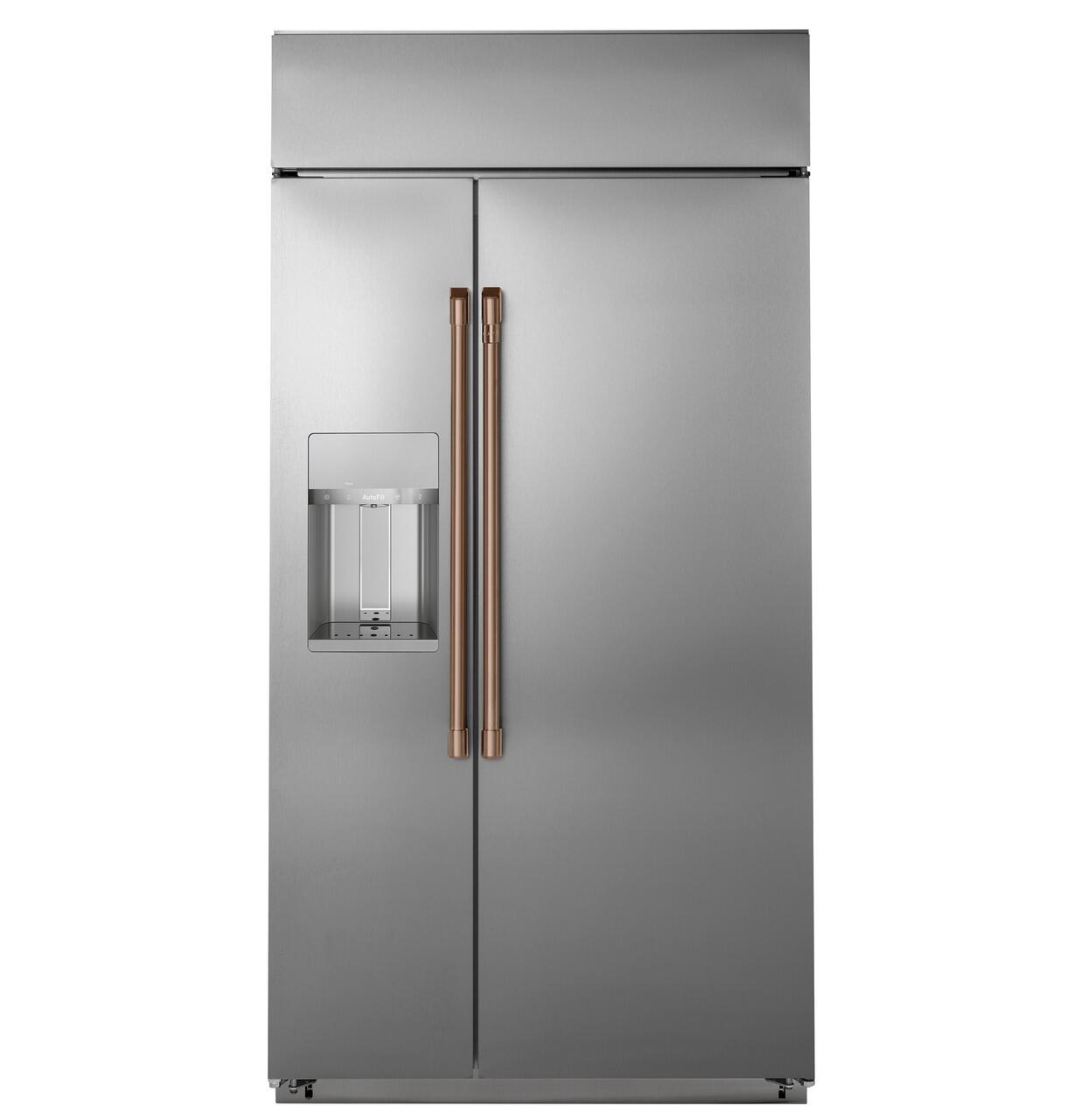 Cafe CSB48YP2RS1 Café&#8482; 48" Smart Built-In Side-By-Side Refrigerator With Dispenser