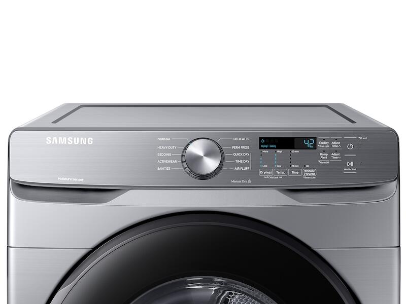 Samsung DVG45T6000P 7.5 Cu. Ft. Front Load Gas Dryer With Sensor Dry In Platinum