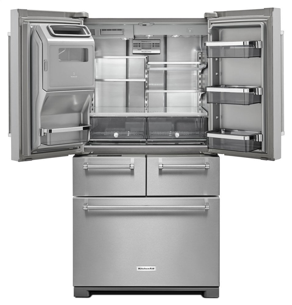 Kitchenaid KRMF706ESS 25.8 Cu. Ft. 36" Multi-Door Freestanding Refrigerator With Platinum Interior Design - Stainless Steel