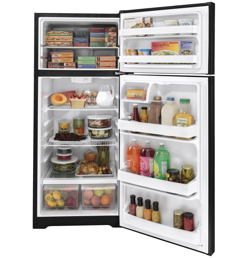 Hotpoint HPS18BTNRBB Hotpoint® 17.5 Cu. Ft. Recessed Handle Top-Freezer Refrigerator