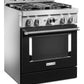 Kitchenaid KFGC500JBK Kitchenaid® 30'' Smart Commercial-Style Gas Range With 4 Burners - Imperial Black