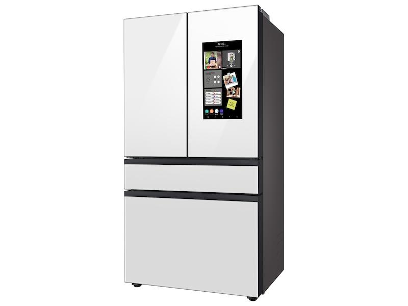 Samsung RF23BB890012 Bespoke Counter Depth 4-Door French Door Refrigerator (23 Cu. Ft.) With Family Hub™ In White Glass