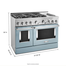 Kitchenaid KFGC558JMB Kitchenaid® 48'' Smart Commercial-Style Gas Range With Griddle - Misty Blue