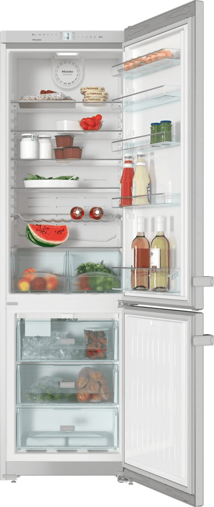 Miele KFN13923DE Stainless Steel - Freestanding Fridge-Freezer With Convenient Interior Cabinet And Icemaker For Fresh Ice Cubes Any Time.