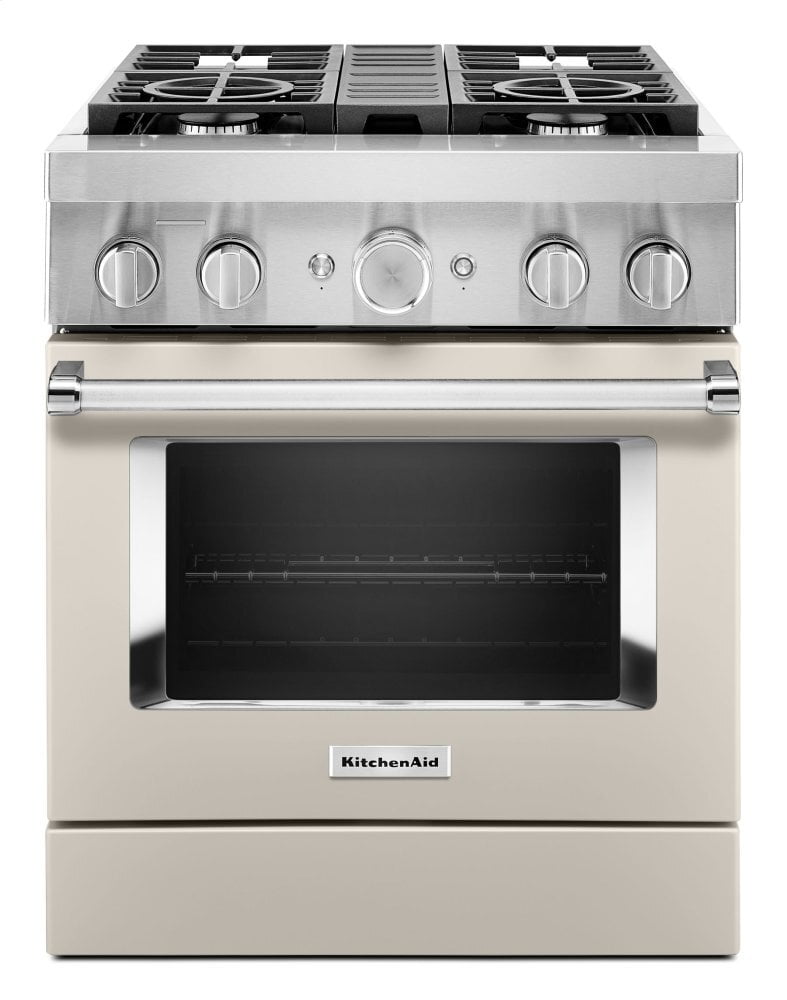 Kitchenaid KFDC500JMH Kitchenaid® 30'' Smart Commercial-Style Dual Fuel Range With 4 Burners - Milkshake