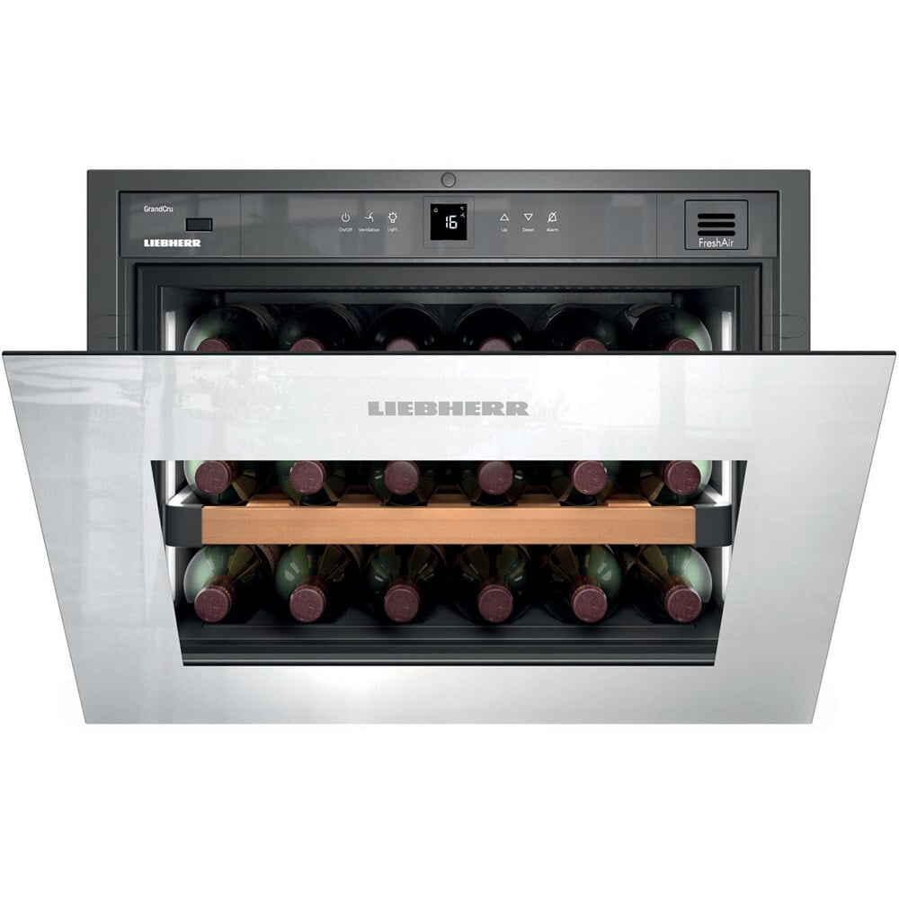 Liebherr HWGW1803 Integrated Wine Cabinet 18 Bottle Single Zone White Pull Down Door