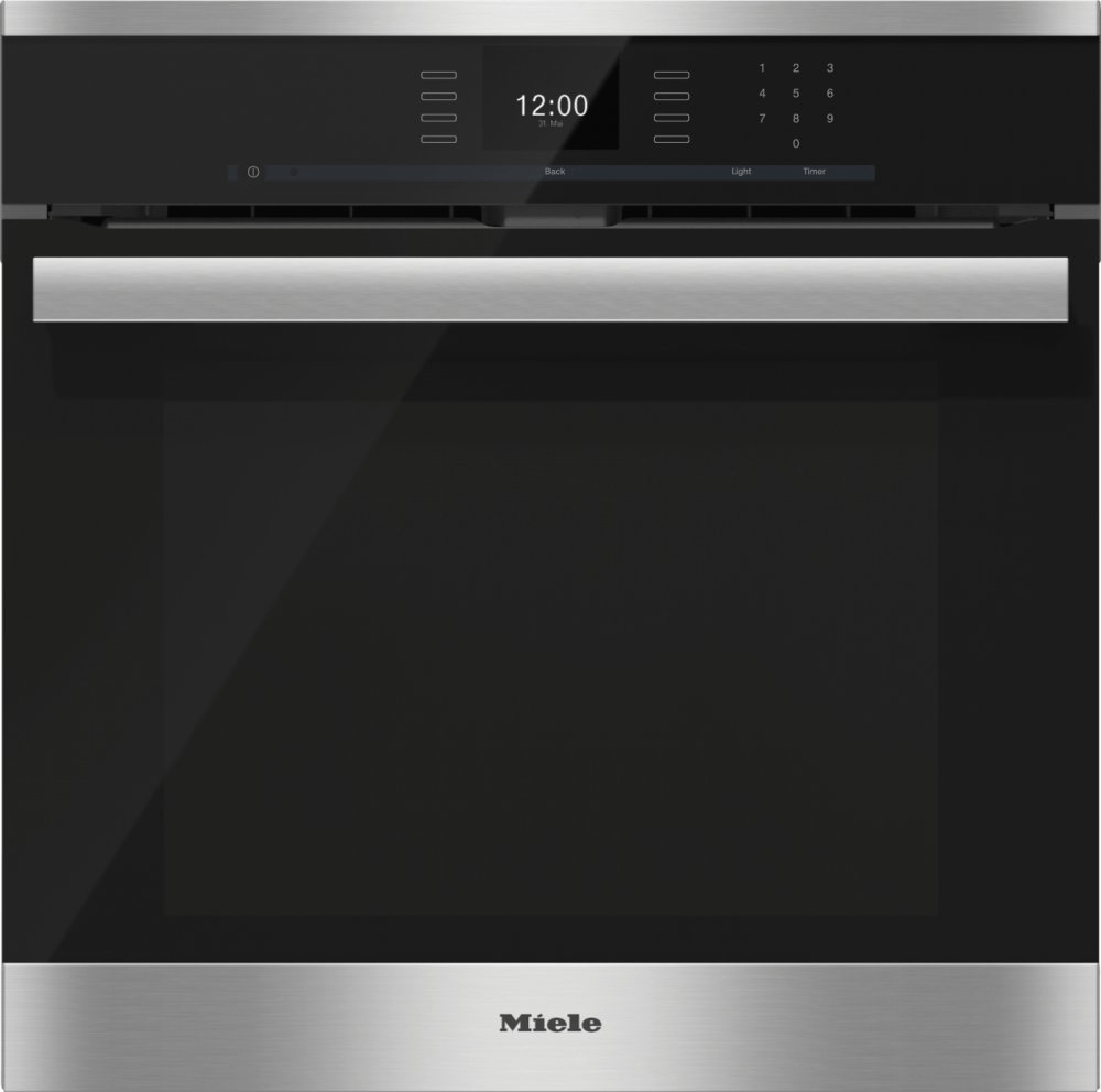 Miele H6660BPAMCLEANTOUCHSTEEL H 6660 Bp Am - 24 Inch Convection Oven With Airclean Catalyzer And Roast Probe For Precise Cooking.