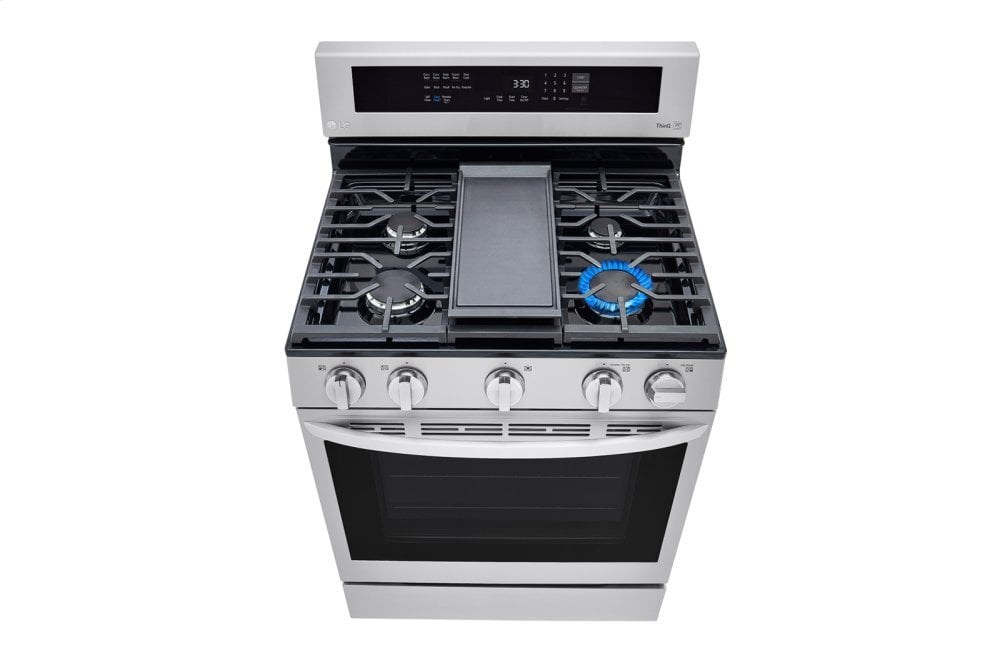 Lg LRGL5825F 5.8 Cu Ft. Smart Wi-Fi Enabled True Convection Instaview® Gas Range With Air Fry