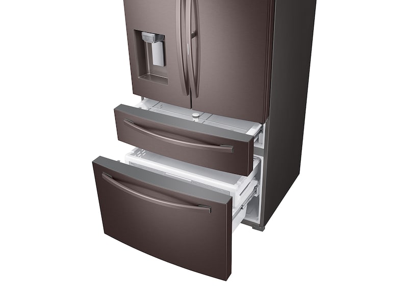 Samsung RF22R7351DT 22 Cu. Ft. Food Showcase Counter Depth 4-Door French Door Refrigerator In Tuscan Stainless Steel