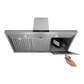 Thor Kitchen HRH3607 36In Wall Mount Chimney Range Hood In Stainless Steel With Led Lights, Touch Control With Display And Remote Control