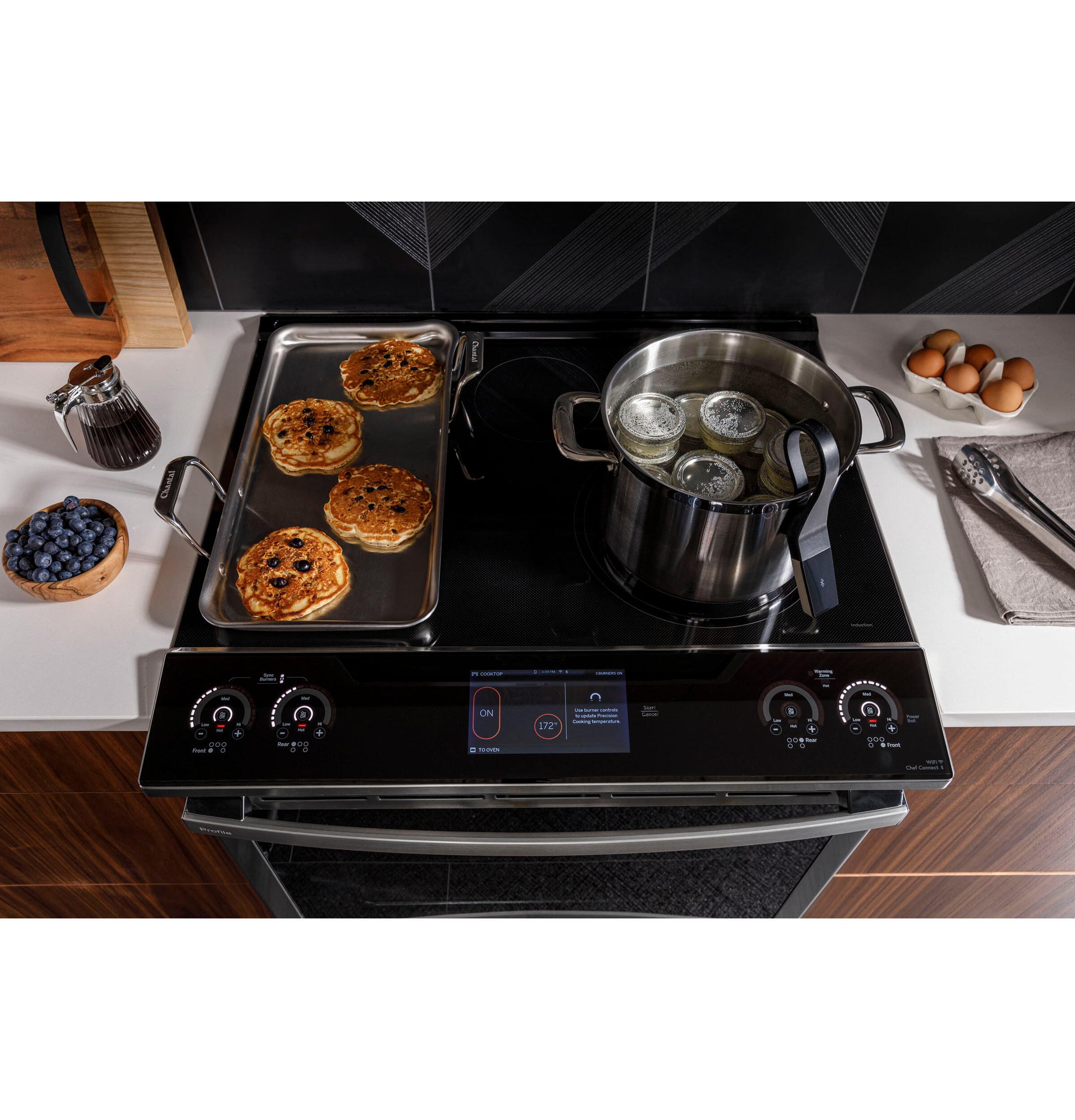 Ge Appliances PHS93XYPFS Ge Profile™ 30" Smart Slide-In Front-Control Induction Fingerprint Resistant Range With In Oven Camera