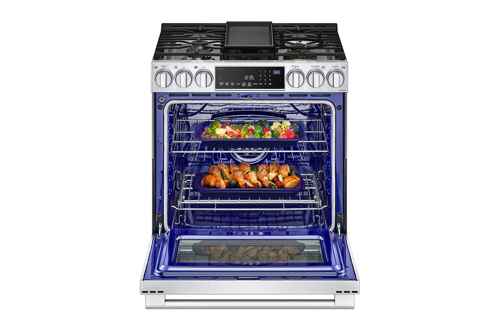 Lg LSDS6338F 6.3 Cu. Ft. Smart Wi-Fi Dual Fuel Slide-In Range With Probake Convection® And Easyclean®