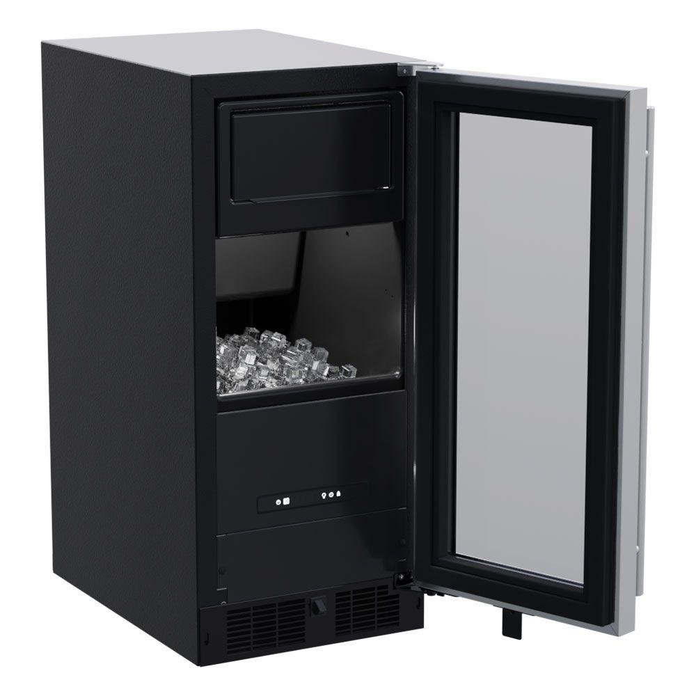 Marvel MLCL215SG01B 15-In Built-In Clear Ice Machine With Door Style - Stainless Steel Frame Glass