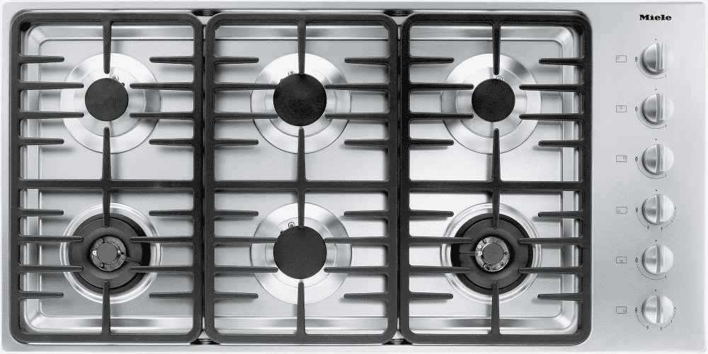 Miele KM3485G Km 3485 G - Gas Cooktop With 2 Dual Wok Burners For Particularly Versatile Cooking Convenience.