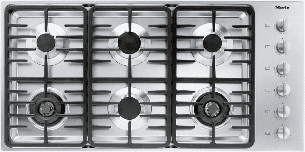 Miele KM3485LP Km 3485 Lp - Gas Cooktop With 2 Dual Wok Burners For Particularly Versatile Cooking Convenience.