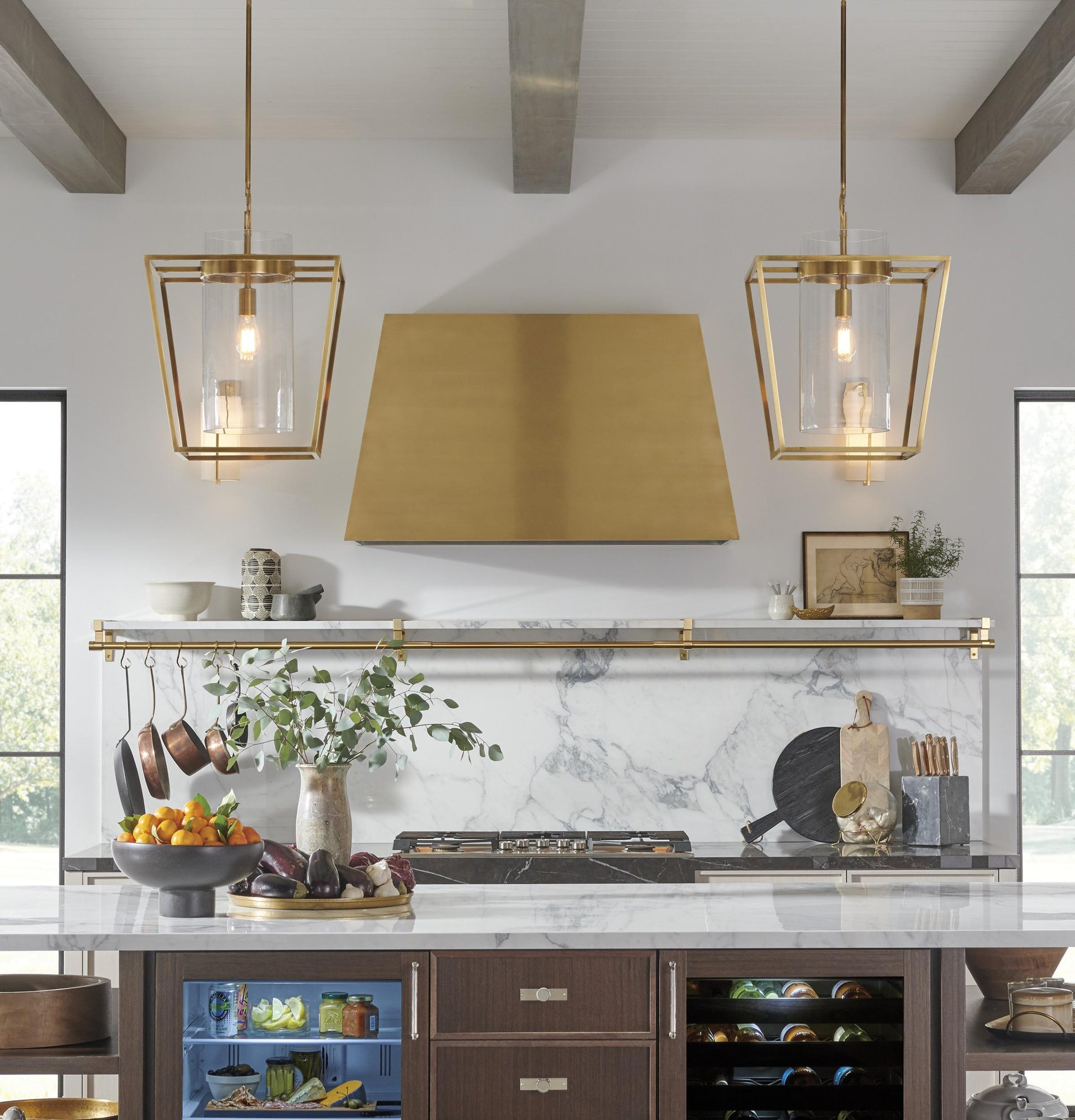 Monogram ZVC48DTB1 Monogram 48" Custom Brass Hood Insert Sold Separately