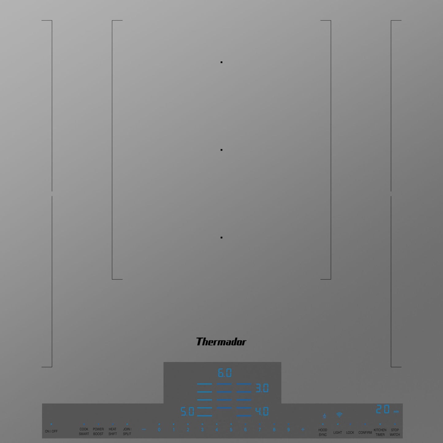 Thermador CIT367YG Liberty® Induction Cooktop 36'' Titanium Gray, Surface Mount Without Frame Cit367Yg