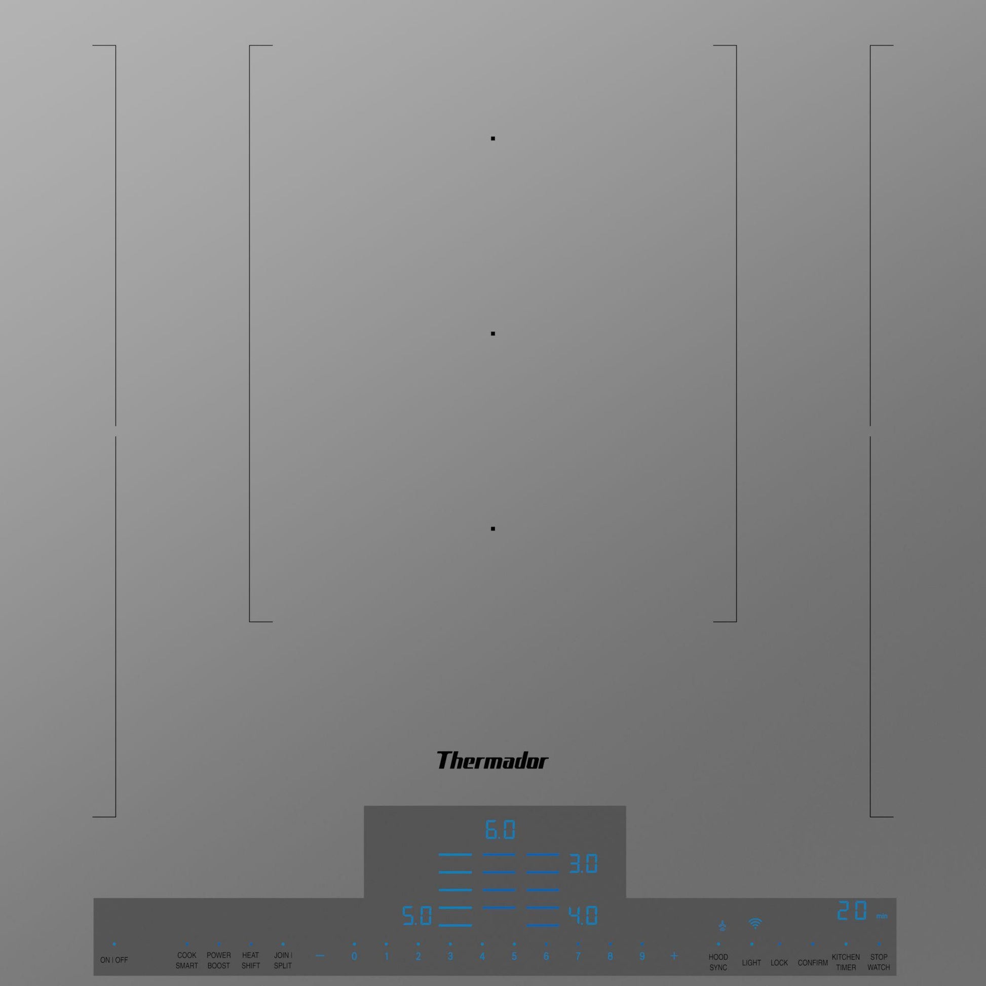 Thermador CIT367YG Liberty® Induction Cooktop 36'' Titanium Gray, Surface Mount Without Frame Cit367Yg