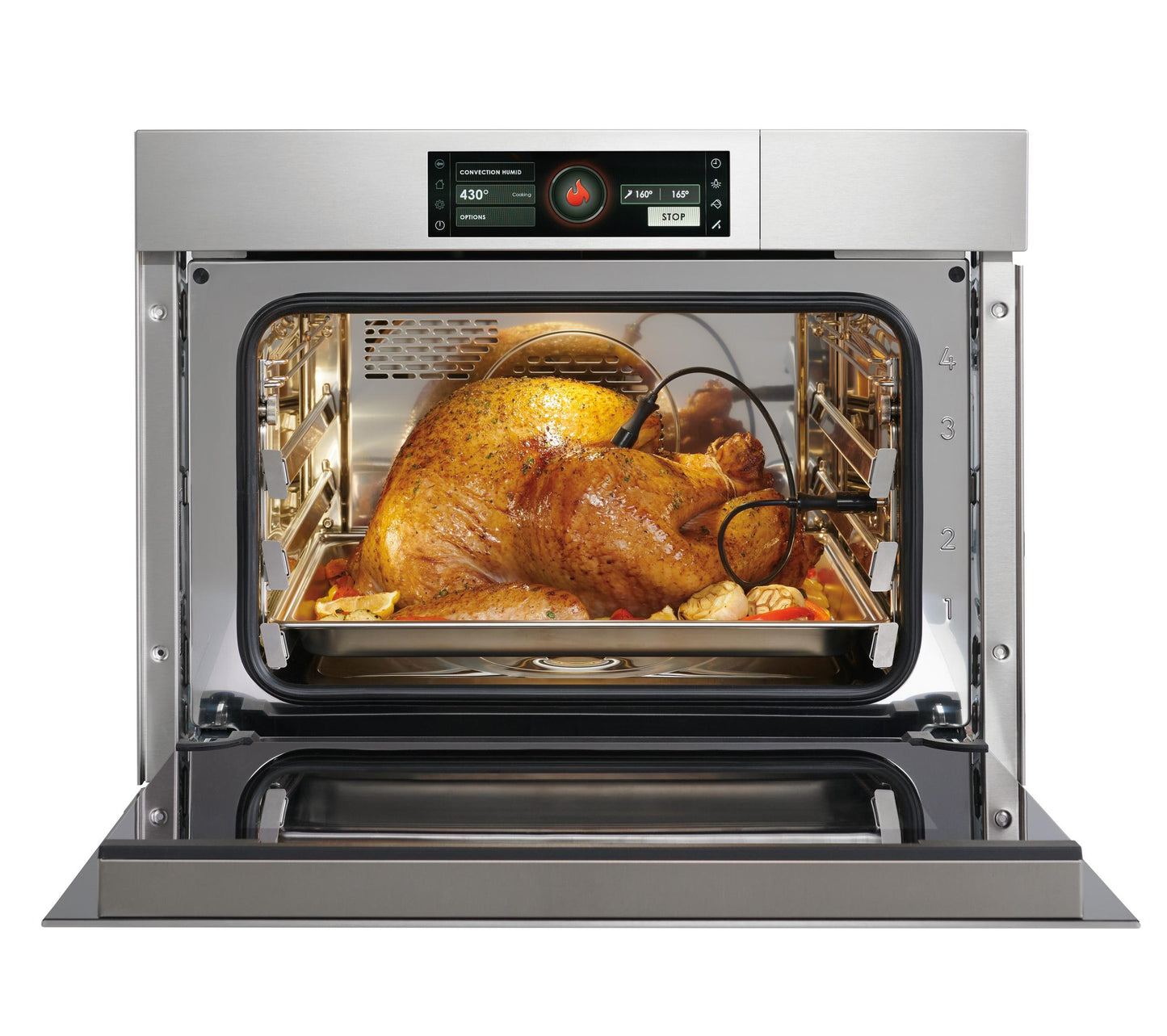 Wolf CSO2450CMS 24" M Series Contemporary Stainless Steel Handleless Convection Steam Oven