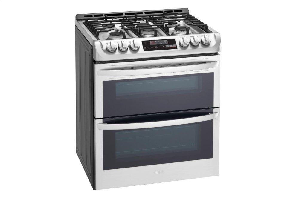 Lg LTG4715ST 6.9 Cu. Ft. Smart Wi-Fi Enabled Gas Double Oven Slide-In Range With Probake Convection® And Easyclean®
