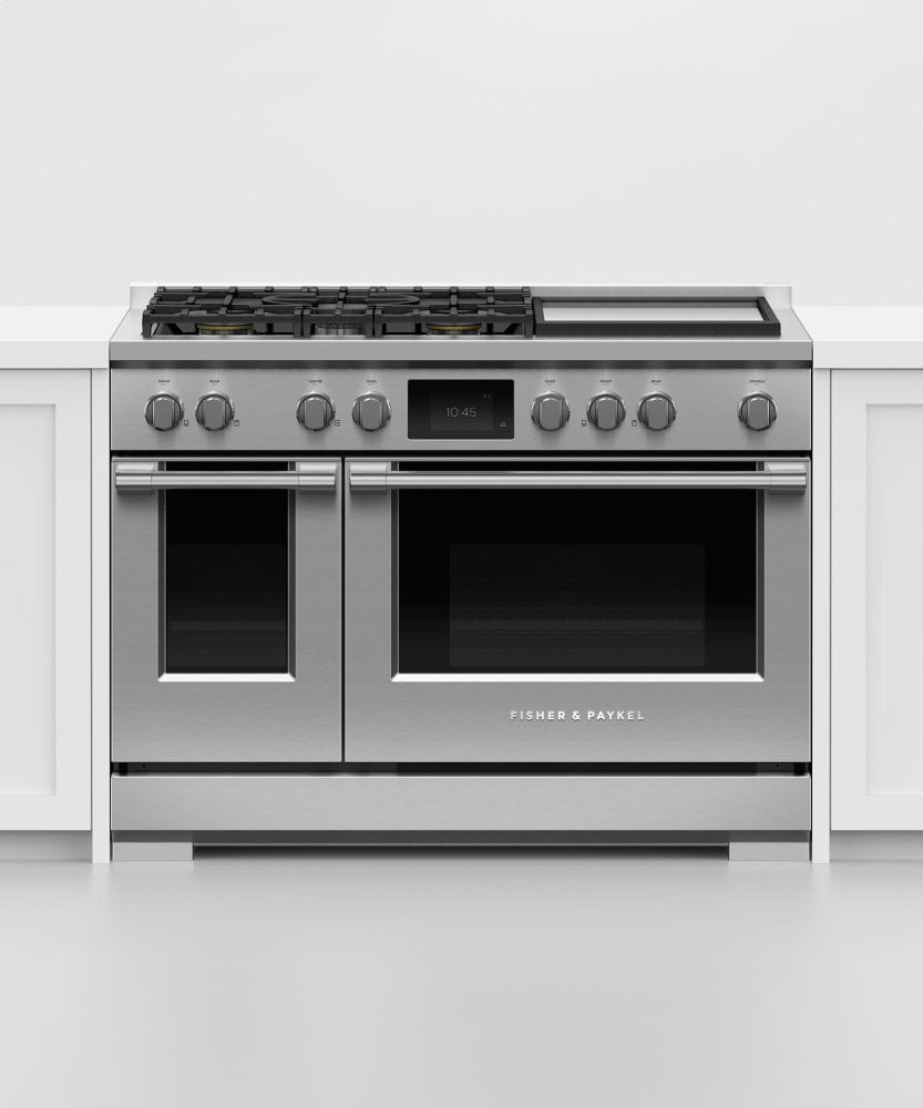 Fisher & Paykel RDV3485GDN Dual Fuel Range, 48", 5 Burners With Griddle, Self-Cleaning