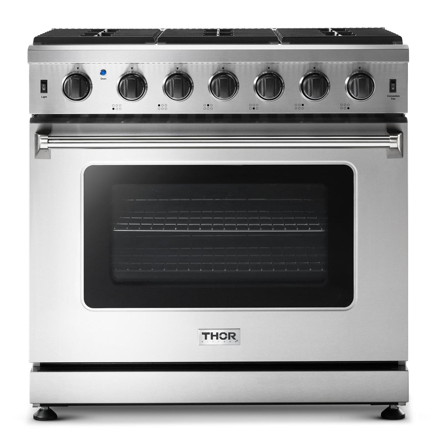 Thor Kitchen LRG3601ULP 36 Inch Gas Range In Stainless Steel - Liquid Propane