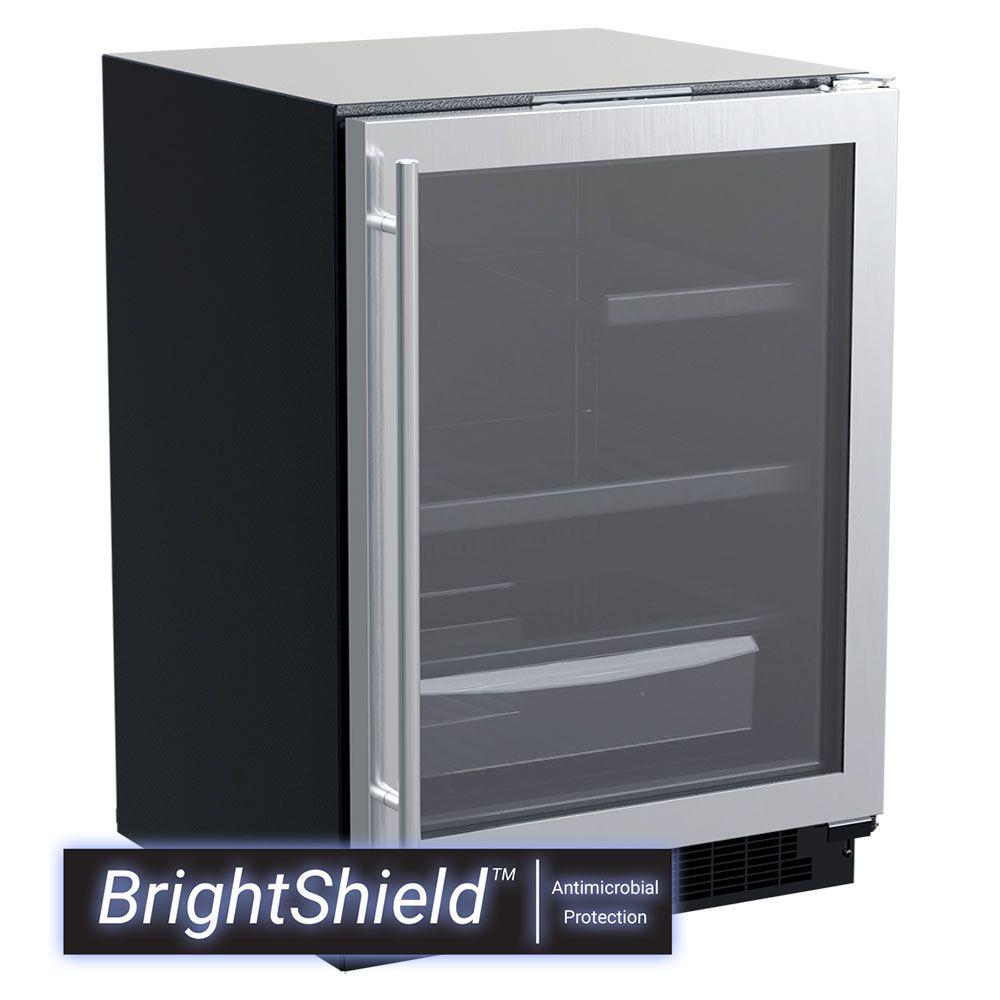 Marvel MLRE224SG81A 24 Inch Marvel Refrigerator With Brightshield With Door Style - Stainless Steel Frame Glass