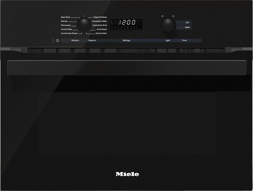 Miele H6200BM Black 24 Inch Speed Oven With Electronic Clock/Timer And Combination Modes For Quick, Perfect Results.