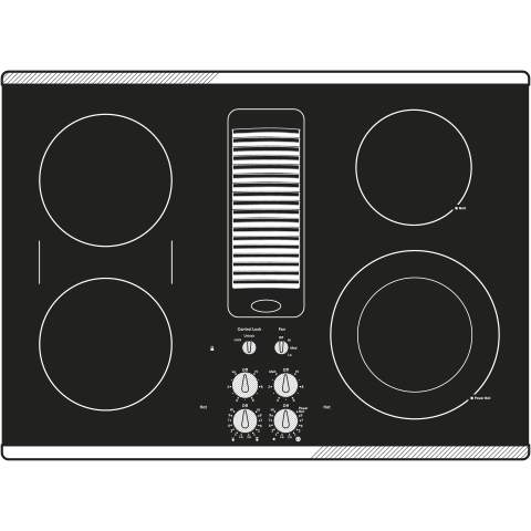 Ge Appliances PP9830SRSS Ge Profile&#8482; 30" Downdraft Electric Cooktop