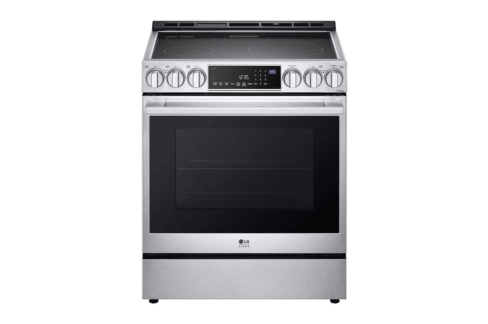 Lg LSES6338F Lg Studio 6.3 Cu. Ft. Instaview® Electric Slide-In Range With Probake Convection® And Air Fry