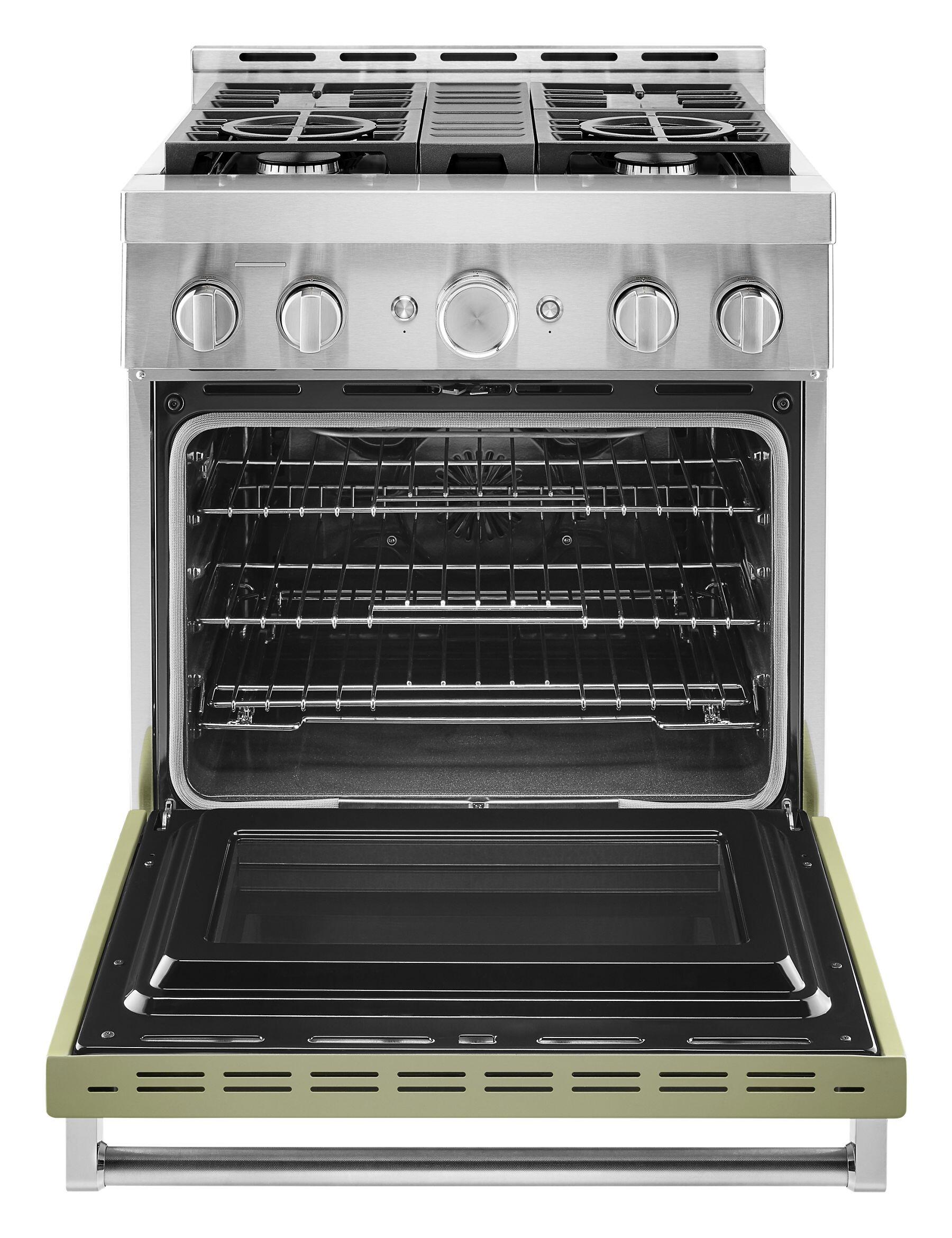 Kitchenaid KFGC500JAV Kitchenaid® 30'' Smart Commercial-Style Gas Range With 4 Burners - Avocado Cream