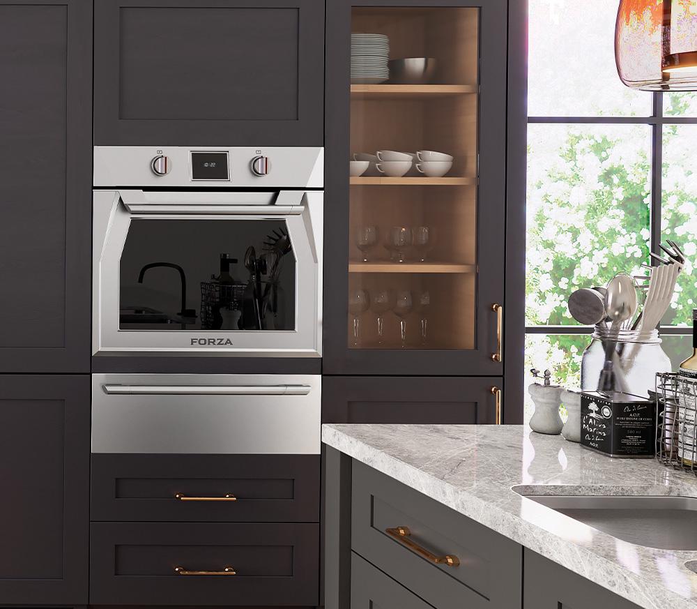 Forzacucina FOSP30S 30 Inch Single Dual Convection Electric Wall Oven