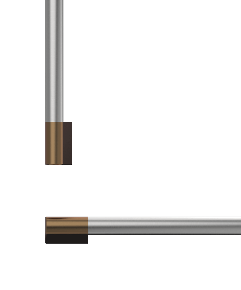 Fisher & Paykel AHP3RD3684WDC Professional Round Flush Handle Kit For Integrated Refrigerator Freezer, 36