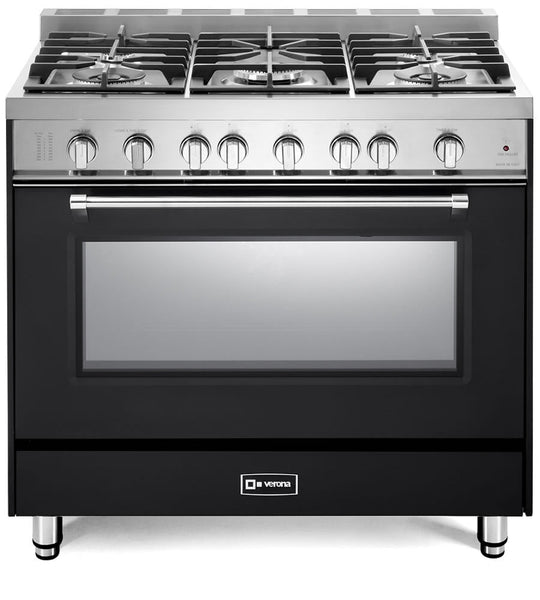 Verona VPFSGG365E Matte Black 36" Prestige Gas Range