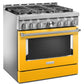 Kitchenaid KFGC506JYP Kitchenaid® 36'' Smart Commercial-Style Gas Range With 6 Burners - Yellow Pepper