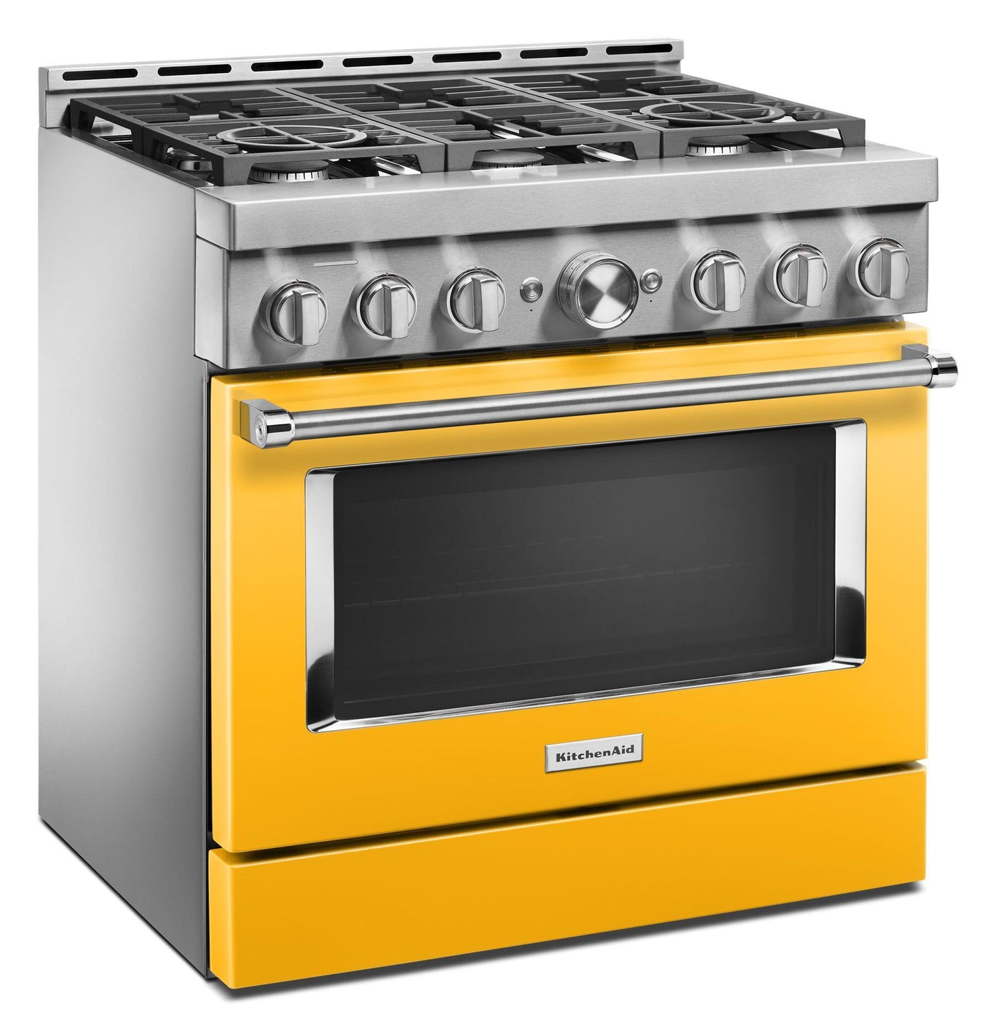 Kitchenaid KFGC506JYP Kitchenaid® 36'' Smart Commercial-Style Gas Range With 6 Burners - Yellow Pepper